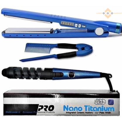 Combo Plancha Cabello Digital rizador Pe
