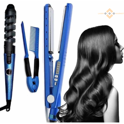 Combo Plancha Cabello Digital rizador Pe